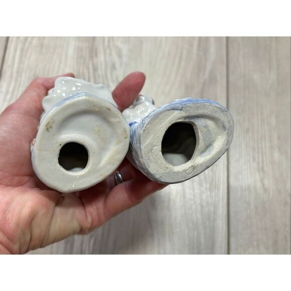 Vintage USSR Soviet Russia Blue and White Porcelain Figurines with Cats and Dogs - Picture 11 of 12